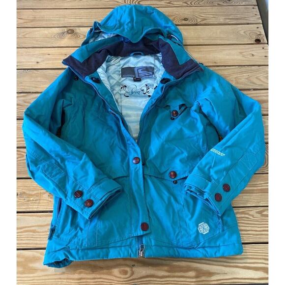 Scott Hooded Snow Ski Size Medium Women’s Blue Full Zip